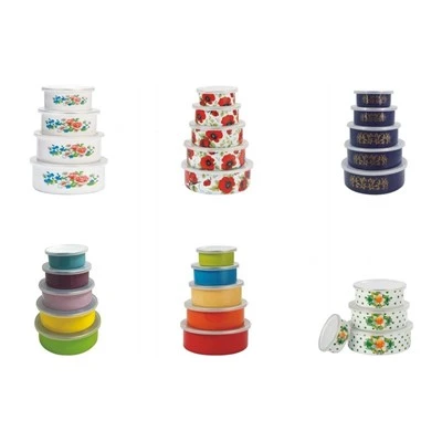 Set de scudella de giass in smalt